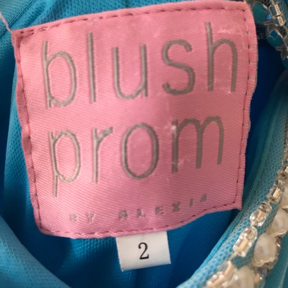 Baby Blue Blush Prom Dress   Size 2 (worn once) - Picture 8 of 8